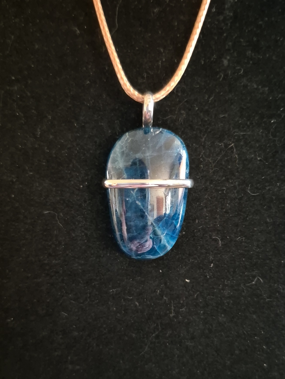 Modern Minimalist Sterling & Apatite Handmade Pendant By Sapphireskies